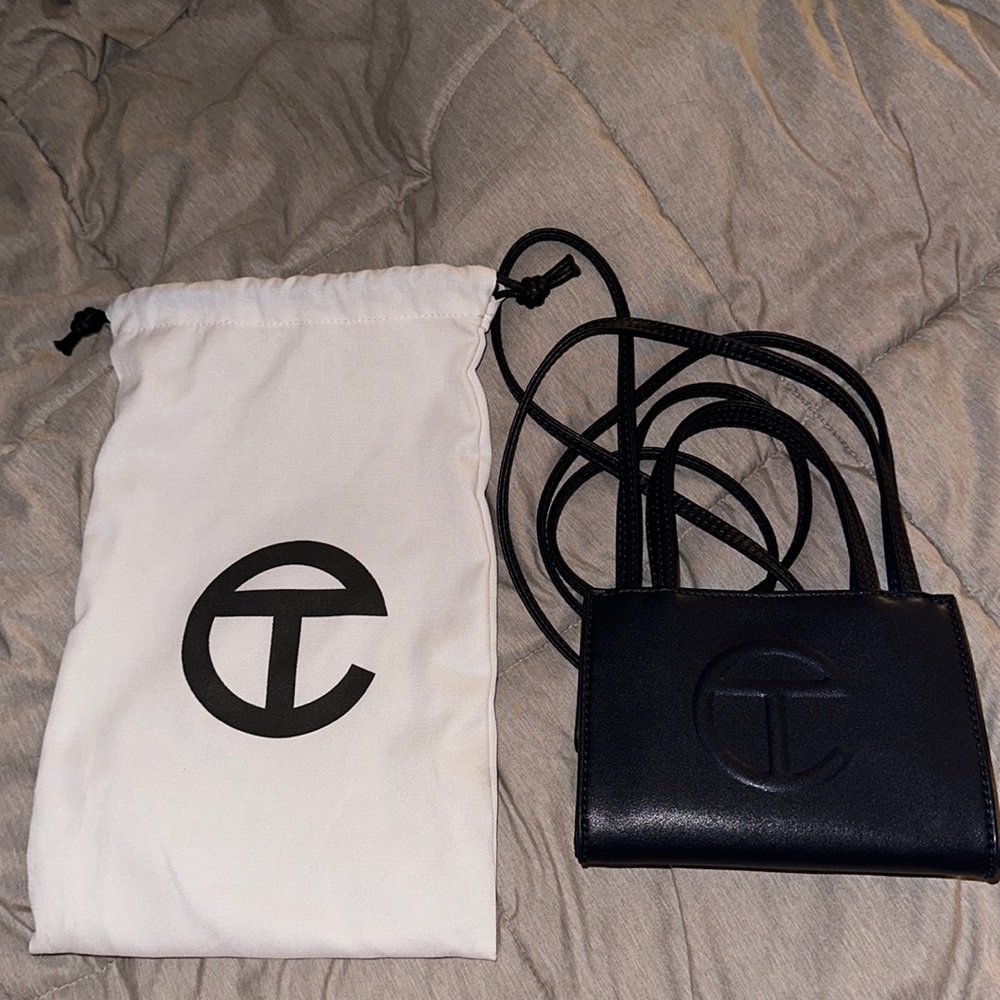 Navy blue Telfar bag mini